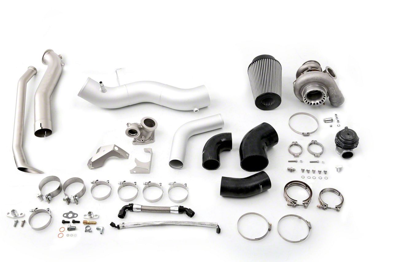 cp-e Atmosphere Turbo Bare Bones Kit with ReRoute Downpipe for Precision Turbos (15-23 Mustang EcoBoost)