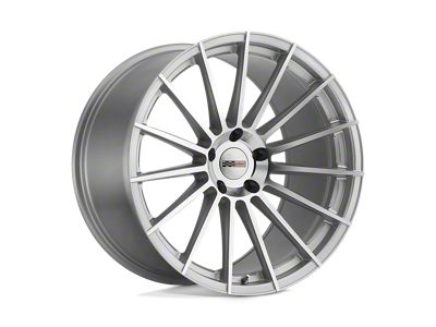 Cray Mako Silver with Mirror Cut Face Wheel; 20x9 (16-24 Camaro, Excluding SS w/ 6-Piston Front Calipers & ZL1)