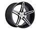 Cray Brickyard Machined Matte Black Wheel; 19x9 (97-04 Corvette C5)