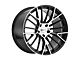 Cray Astoria Gloss Black with Mirror Cut Face Wheel; Rear Only; 20x10.5 (05-13 Corvette C6 Base)