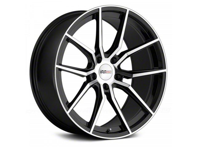 Cray Spider Gloss Black with Mirror Cut Face Wheel; 19x9.5 (14-19 Corvette C7 Grand Sport, Stingray)