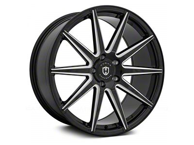 Curva Concepts C49 Gloss Black Milled Wheel; Rear Only; 22x10.5 (06-10 RWD Charger)