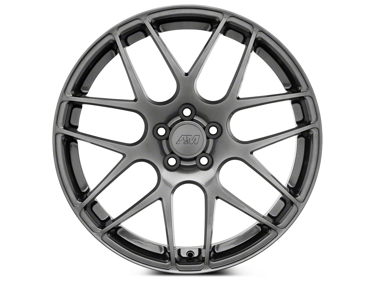 Mustang AMR Dark Stainless Wheel; Rear Only; 20x10; 48mm Offset (15-23 ...