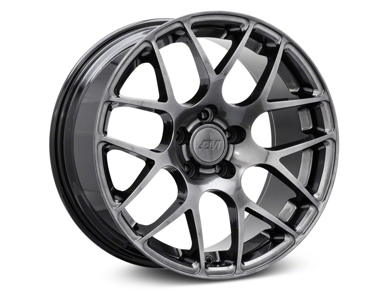 Mustang AMR Dark Stainless Wheel; 18x9; 30mm Offset (15-23 Mustang ...