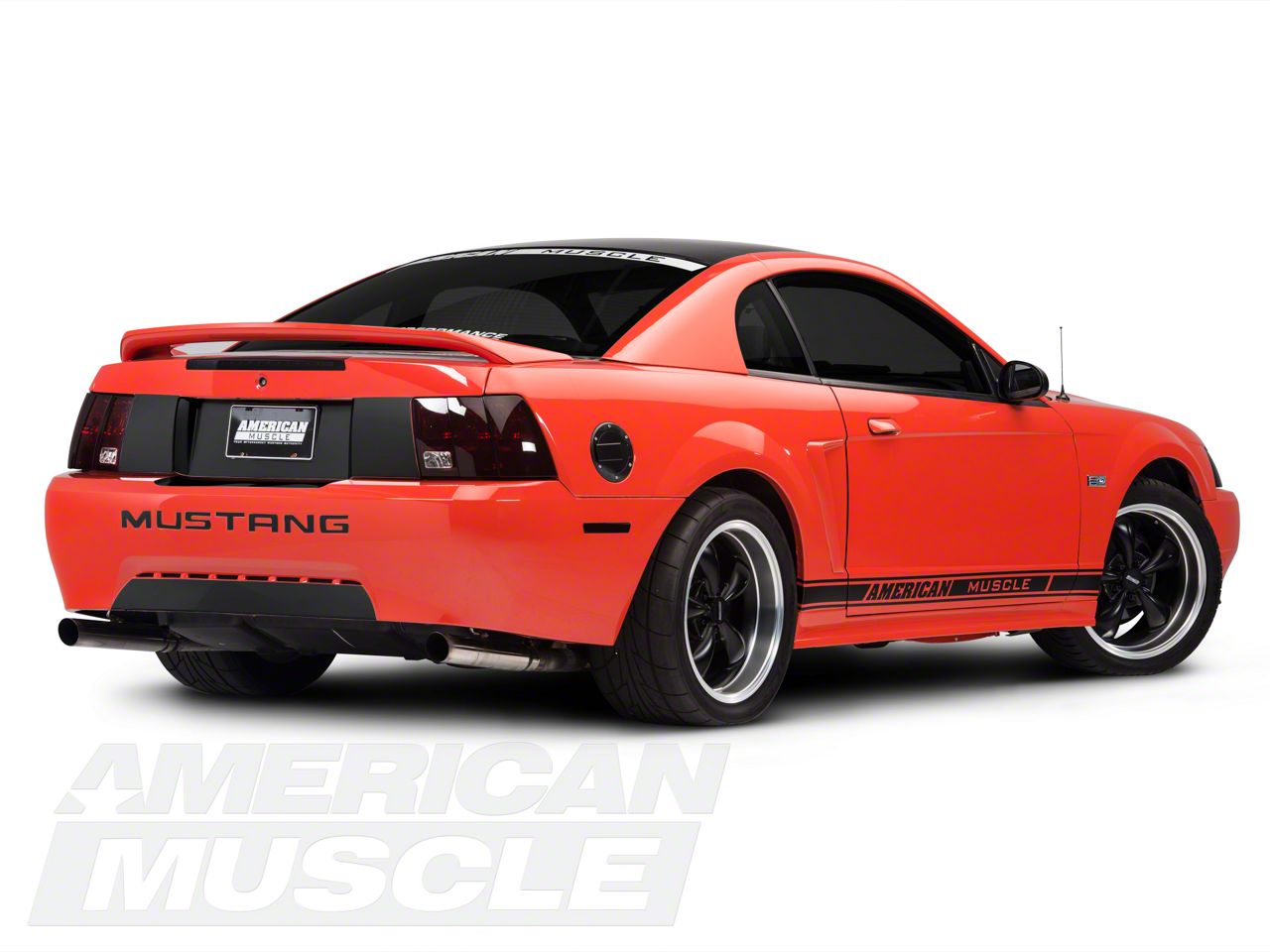 SEC10 Rear Decklid Blackout Decal; Matte Black (99-04 Mustang)