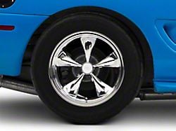 Deep Dish Bullitt Chrome Wheel; Rear Only; 17x10.5; 28mm Offset (94-98 Mustang)