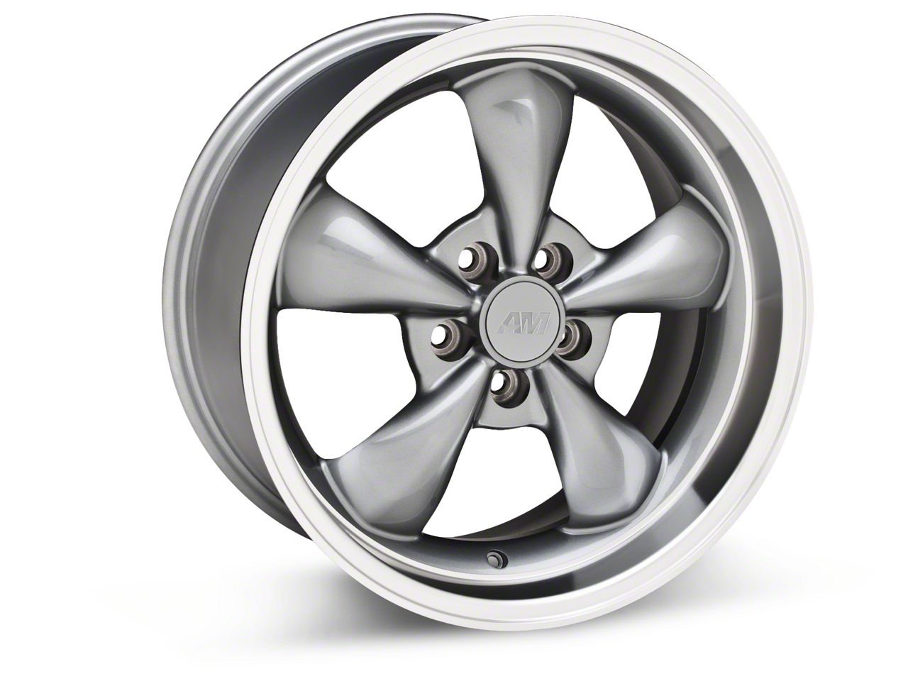 Mustang Deep Dish Bullitt Anthracite Wheel; Rear Only; 18x10; 24mm ...