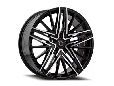 Defy D04 Gloss Black Machine Wheel; 17x7.5; 38mm Offset (05-09 Mustang GT, V6)