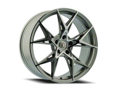 Defy D11 Silver Machine Wheel; 17x7.5; 38mm Offset (05-09 Mustang GT, V6)