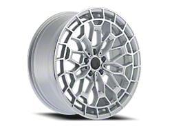 Defy D13 Silver Machine Wheel; 20x8.5; 38mm Offset (05-09 Mustang)