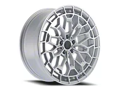 Defy D13 Silver Machine Wheel; 20x8.5; 32mm Offset (10-15 Camaro, Excluding ZL1)