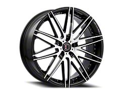 Defy D01 Black Machine Wheel; 22x9; 35mm Offset (15-23 Mustang GT, EcoBoost, V6)