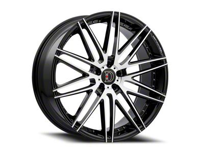 Defy D01 Gloss Black Machined Wheel; 20x9 (15-23 Mustang GT, EcoBoost, V6)