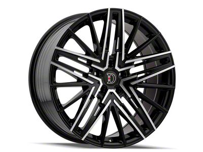 Defy D04 Gloss Black Machined Wheel; 20x8.5 (15-23 Mustang GT, EcoBoost, V6)