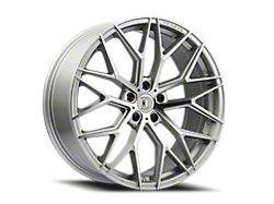 Defy D07 Silver Machine Wheel; 19x8.5; 35mm Offset (15-23 Mustang GT, EcoBoost, V6)