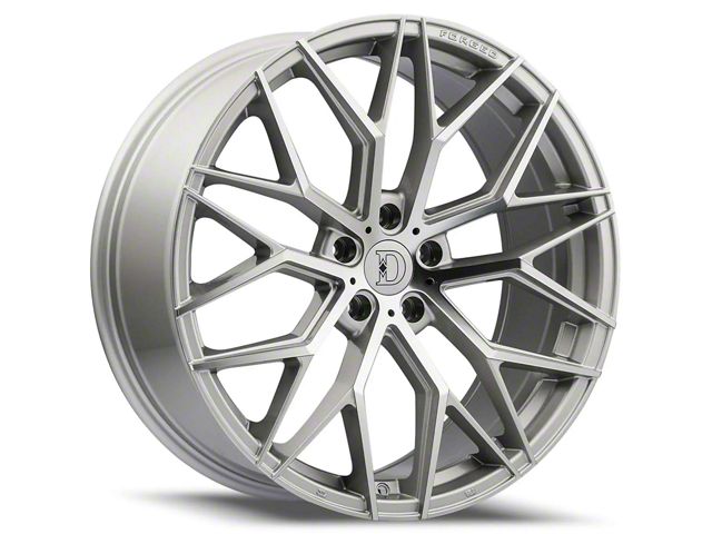 Defy D07 Silver Machined Wheel; 20x8.5 (15-23 Mustang GT, EcoBoost, V6)