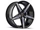 Defy D02 Gloss Black Machined with Dark Tint Wheel; 20x8.5 (16-24 Camaro)