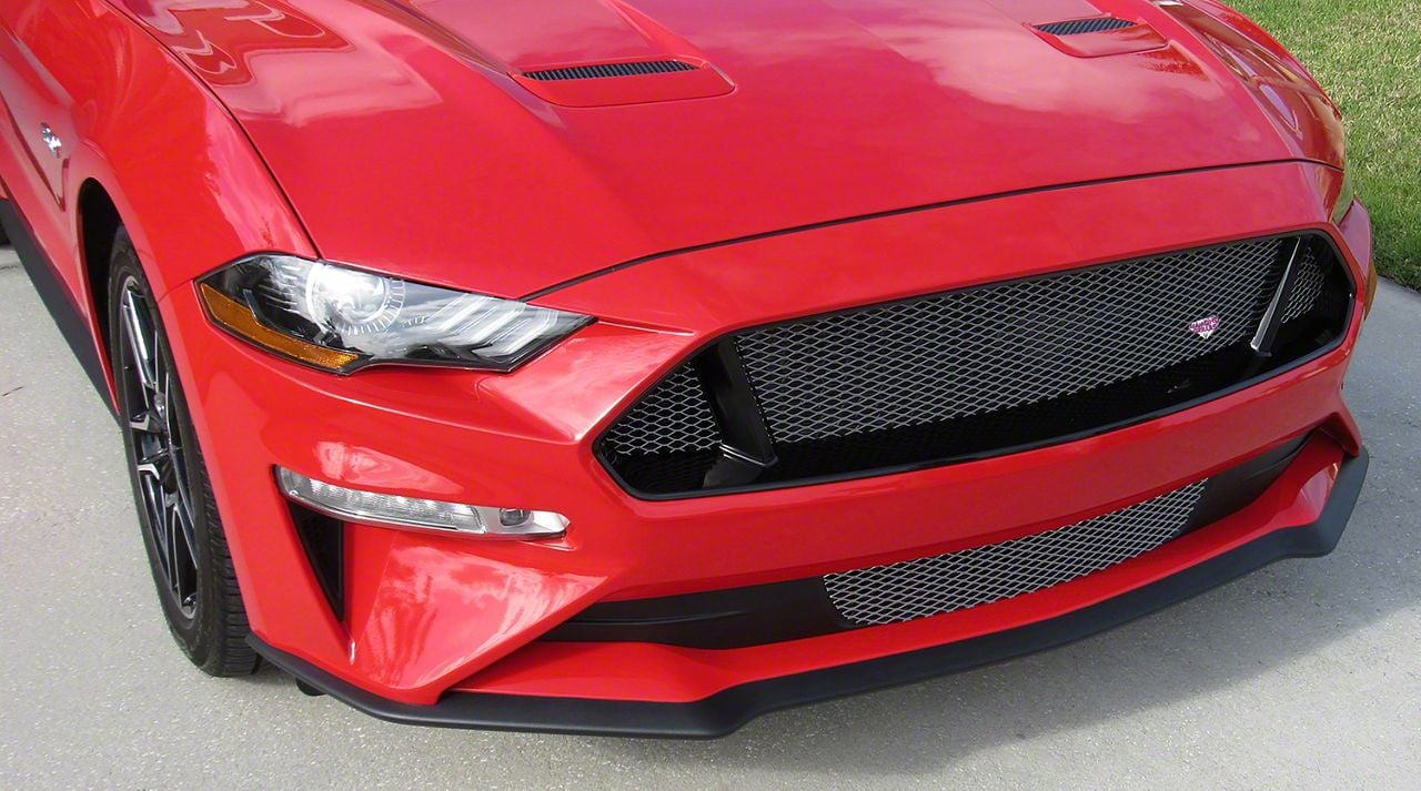 Diamond Grilles Mustang Emblem Delete Upper And Lower Grilles; Gloss 