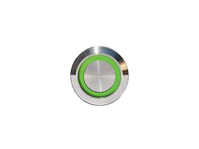 Digital Guard Dawg Billet 22mm Start Button with Green LED for for PBS-X or iKEY-O Systems Only Brushed Stainless (Universal; Some Adaptation May Be Required)