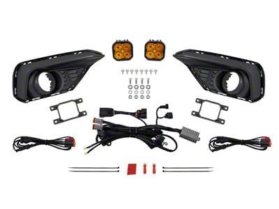 Diode Dynamics SS3 Max LED Fog Light Kit; Yellow (24-25 Mustang EcoBoost)