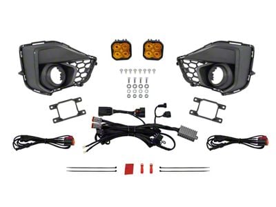 Diode Dynamics SS3 Max LED Fog Light Kit; Yellow (24-25 Mustang GT)