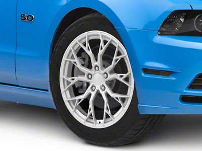 Dolce Performance Aria Gloss Silver Machined Face Wheel; 18x8.5; 35mm Offset (10-14 Mustang GT w/o Performance Pack, V6)