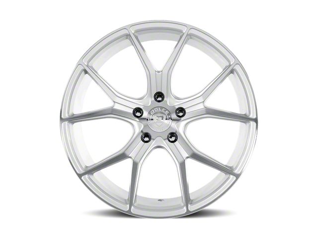 Dolce Performance Monza Gloss Silver Machined Face Wheel; 18x8.5 (10-14 Mustang GT w/o Performance Pack, V6)
