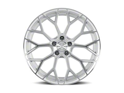 Dolce Performance Pista Gloss Silver Machined Face Wheel; Rear Only; 20x10 (10-14 Mustang)