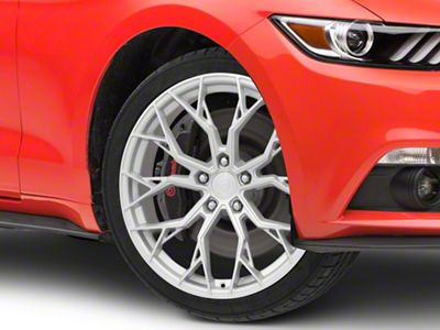 Dolce Performance Aria Gloss Silver Machined Face Wheel; 19x8.5; 35mm Offset (15-23 Mustang GT, EcoBoost, V6)