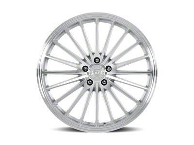 Dolce Performance Ghost Gloss Silver Machined Face Wheel; 20x8.5 (15-23 Mustang GT, EcoBoost, V6)