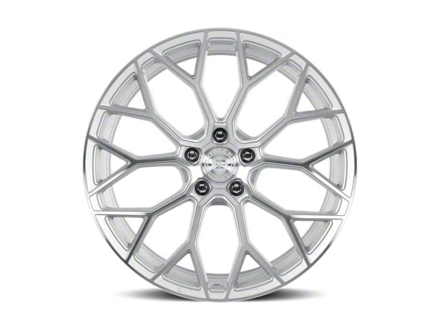 Dolce Performance Pista Gloss Silver Machined Face Wheel; 19x8.5 (15-23 Mustang GT, EcoBoost, V6)