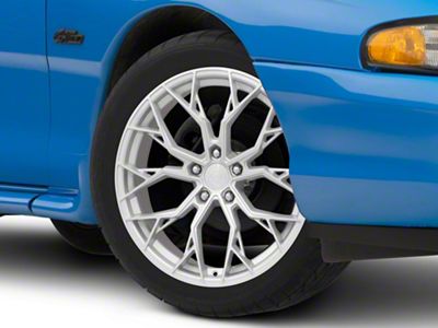 Dolce Performance Aria Gloss Silver Machined Face Wheel; 18x8.5; 35mm Offset (94-98 Mustang)