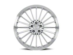 Dolce Performance Ghost Gloss Silver Machined Face Wheel; 20x8.5 (16-24 Camaro)