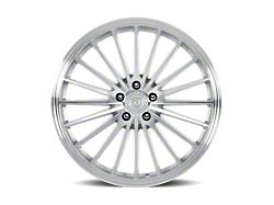 Dolce Performance Ghost Gloss Silver Machined Face Wheel; 19x8.5 (2024 Mustang)