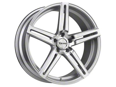 Drag Wheels DR60 Silver with Machined Face Wheel; 20x10 (10-15 Camaro)