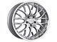 Drag Wheels DR75 Silver with Machined Lip Wheel; 20x8.5 (10-15 Camaro)