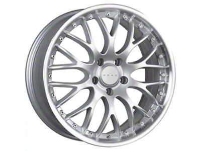 Drag Wheels DR75 Silver with Machined Lip Wheel; 20x8.5 (16-24 Camaro)