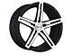 Drag Wheels DR60 Flat Black with Machined Face Wheel; 20x10 (08-23 RWD Challenger, Excluding Widebody)