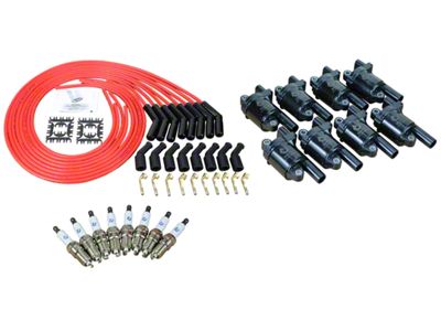 Dragon Fire Performance Ignition Tune Up Kit; Black (10-15 V8 Camaro w/ Square Coils)