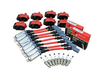 Dragon Fire Performance Ignition Tune Up Kit; Red (98-02 5.7L Camaro)