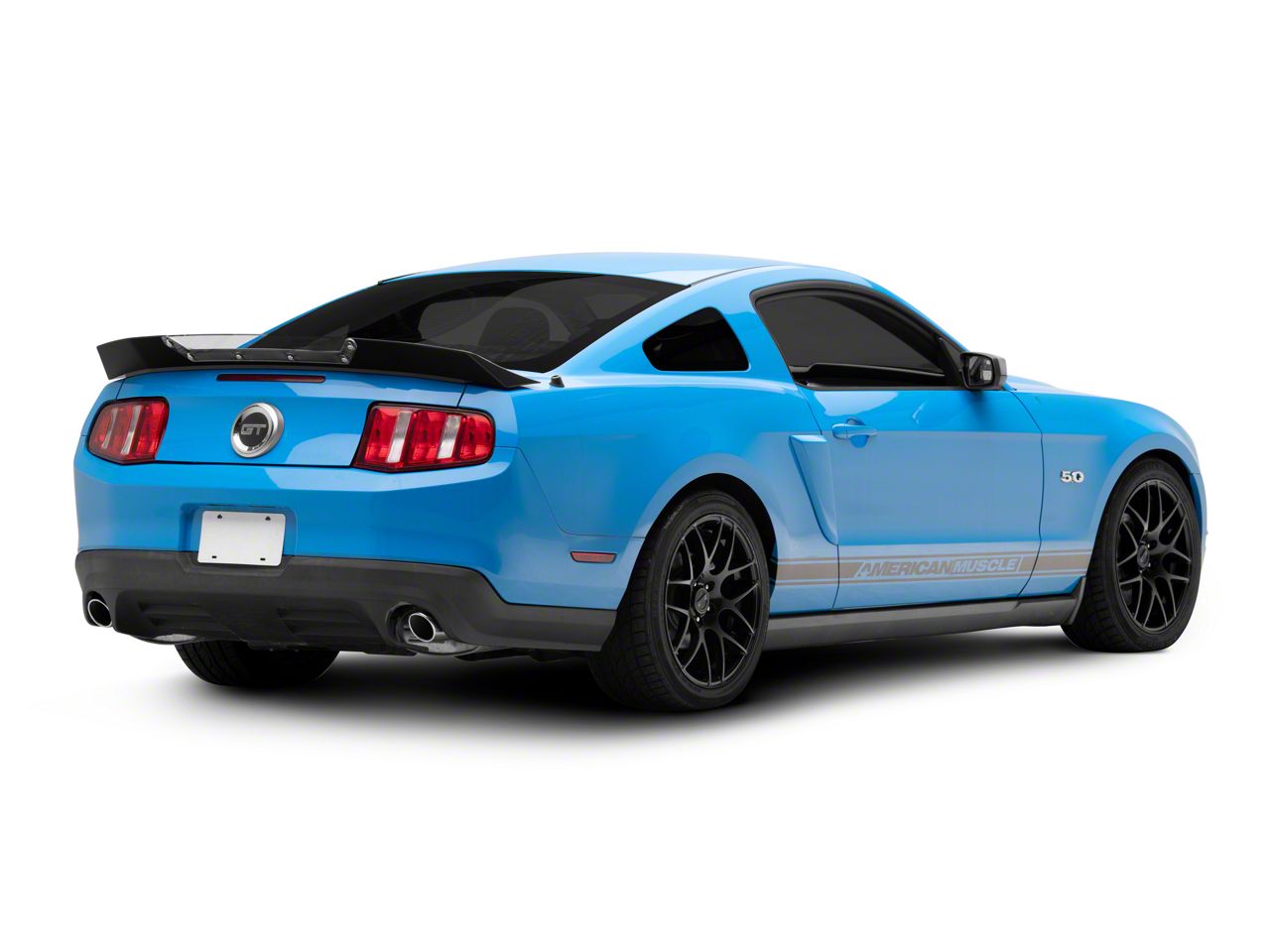 Drake Muscle Cars Mustang Wicker Bill Style Rear Spoiler; Satin Black ...