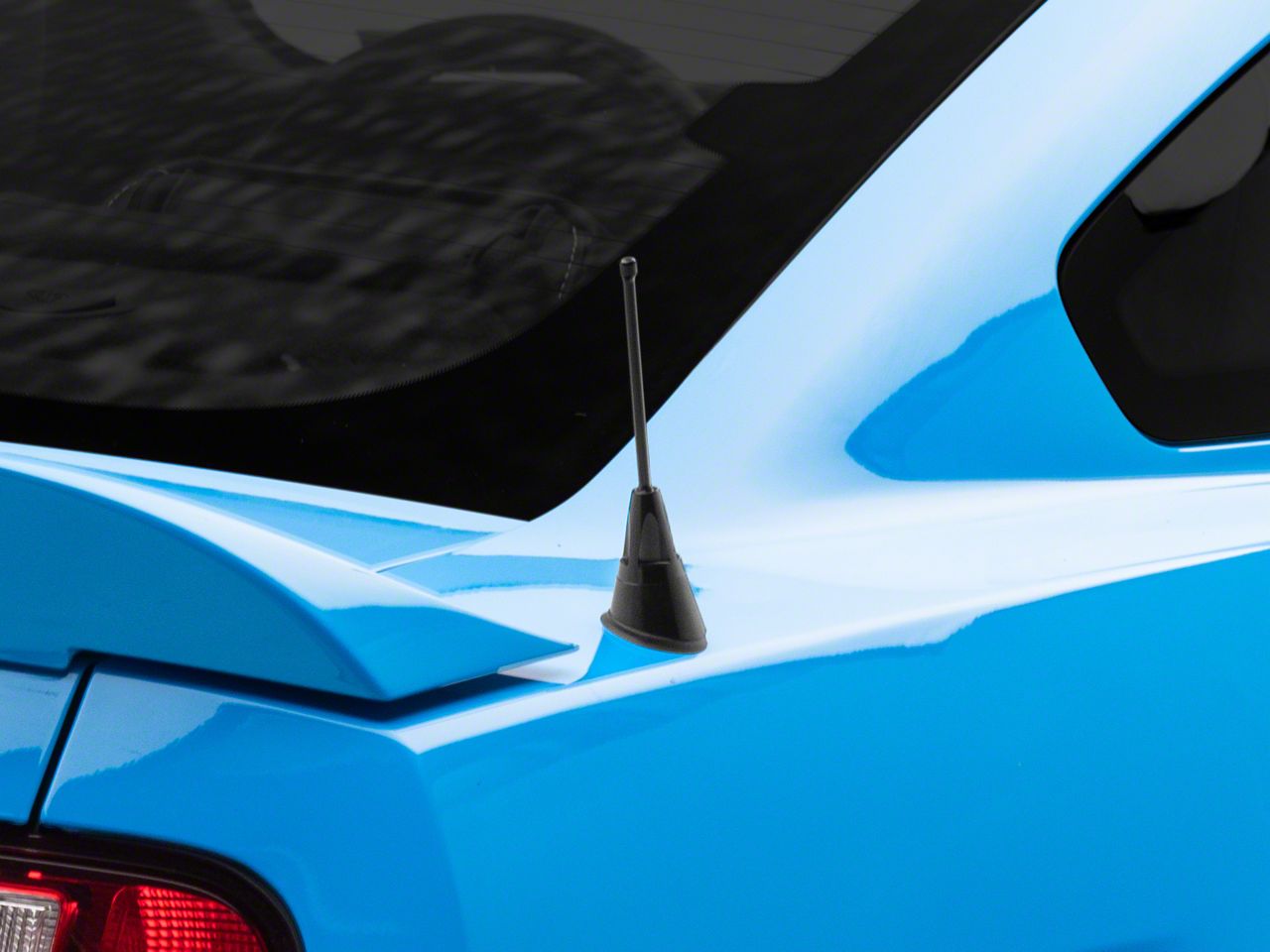 The Stubby Antenna for FIAT 500 2012 to 2019 Round Base Black
