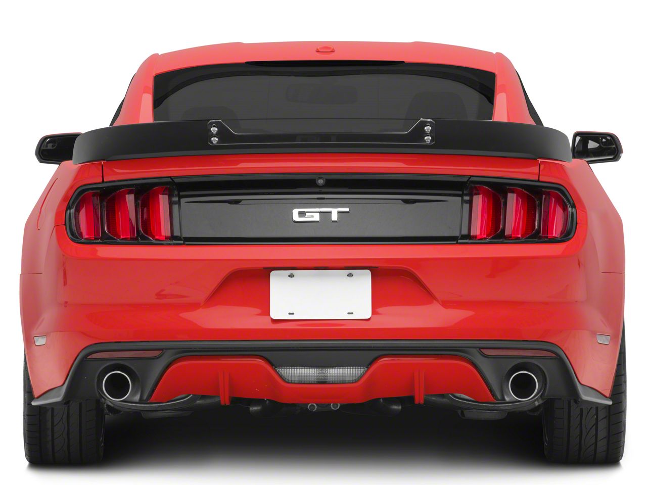 Drake Muscle Cars Mustang Wicker Bill Style Rear Spoiler; Satin Black ...