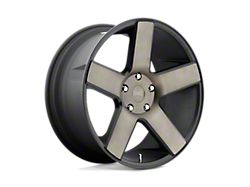 DUB Baller Matte Black with Double Dark Tint Wheel; Rear Only; 24x10 (06-10 Charger)