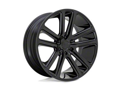 DUB Flex Gloss Black Wheel; Rear Only; 24x10; 20mm Offset (06-10 Charger)