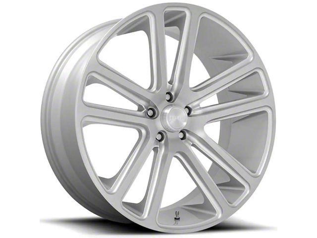 DUB Flex Gloss Silver Brushed Face Wheel; 22x9.5 (06-10 RWD Charger)