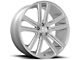 DUB Flex Gloss Silver Brushed Face Wheel; 22x9.5 (06-10 RWD Charger)