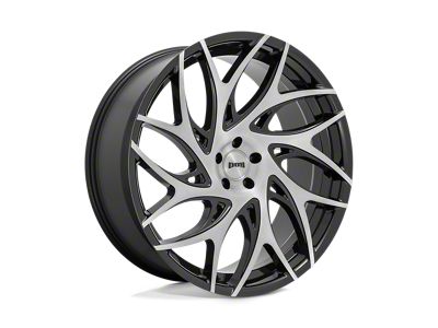 DUB G.O.A.T. Brushed Face with Gloss Black Dark Tint Spokes Wheel; Rear Only; 24x10; 15mm Offset (06-10 Charger)