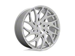 DUB G.O.A.T. Silver Brushed Face Wheel; Rear Only; 26x10 (06-10 Charger)