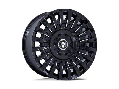 DUB Honcho Gloss Black Milled Wheel; 22x9; 15mm Offset (06-10 Charger)